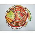 Recycled Steel Drum Multicolored Fish Wall Art (Haiti)