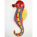 Recycled Steel Drum Sea Horse Wall Art (Haiti)