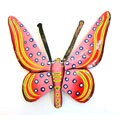 Recycled Steel Drum Painted Butterfly Wall Art (Haiti)