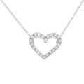 10k White Gold 1/3ct TDW Diamond Heart Necklace (G-H, I1-I2)