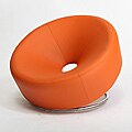 Modern Round Orange Accent Chair