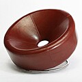 Modern Round Red Accent Chair