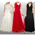 Evanese Women's Elegant Long Red Ribbon Dress