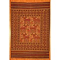 Convenient guidepost on afghan rug Patterns Afghani Hand-woven Beige/ Rust Tribal Soumak Kilim Wool Rug (6'6 x 9'4)