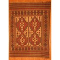 Afghani Hand-woven Beige/ Rust Tribal Soumak Kilim Wool Rug (6'3 x 8'4)