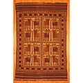 Convenient guidepost on afghan rug Patterns Afghani Hand-woven Beige/ Rust Tribal Soumak Kilim Wool Rug (6'2 x 9'4)