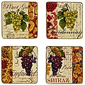 Certified International Wine Tour 10.5-inch Square Dinner Plates (Set of 4)