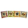 Certified International Lille Rooster Assorted 6-in Canape Plates (Set of 4)