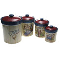Certified International Seaside Market 4-piece Canister Set