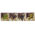 Certified International Wine Cellar Assorted 6-in Canape Plates (Set of 4)