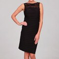 Scarlett Women's Sheer Panel Shutter Pleated Dress
