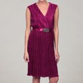 Scarlett Women's Mini Crystal Belted Pleated Dress