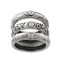 Silvermoon Sterling Silver Stackable Crystal Rings (Set of 3)