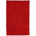 Hand-woven Shagadelic Red Chenille Shag Rug (2'6 x 4'2)