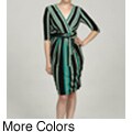 Jessica Simpson Women's 3/4-sleeve Faux Wrap Dress