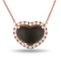 14k Pink Gold Smokey Quartz and 1/3ct TDW Diamond Necklace (G-H, SI1)