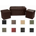Vanderbilt Foldable 3-piece Storage Ottoman Set