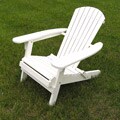 Deluxe White Adirondack Folding Chair