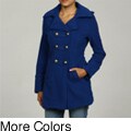 Last Kiss Women's Notch Collar Button-up Coat