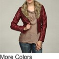 Last Kiss Women's Faux-fur Buckle Bomber Jacket