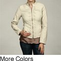 Last Kiss Women's Ruche Front Zip-up Jacket