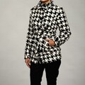 Last Kiss Women's Black/ White Houndstooth Coat FINAL SALE