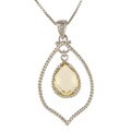 Kabella Sterling Silver Lemon Quartz Rope Necklace