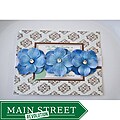 Madeline and Company Baby Blue Triple Dainty Crystal Flowers Headband