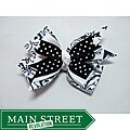 Tink Knows Bows Black and White Simply Elegant Layered Hair Bow