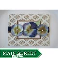Madeline and Company Denim Blue Triple Dainty Crystal Flowers Headband