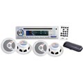 Pyle Complete Marine Water Proof 4 Speaker CD/USB/Mp3/Combo w/ Stereo Cover -...