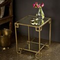 Steel Cubist Brass Side Table (India)