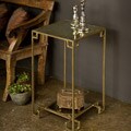 Steel Cubist Brass Display Table (India)