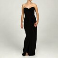 Vicky Tiel Women's Black Strapless Ruched Gown