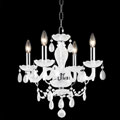 Crystal 4-light White Chandelier