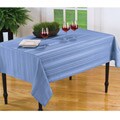 Divine Stripe Spill-proof Light Blue 52x52-inch Square Tablecloth