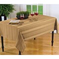 Divine Stripe Spill-proof Gold 60x84-inch Oval Tablecloth