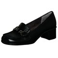 Aerosoles Women's 'Pepper Mill' Black Patent Leather Heeled Loafers