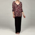 Ellen Tracy Women's Venetian Rose Pajama Set