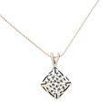 Silvermoon Sterling Silver Celtic Diamond-shaped Necklace