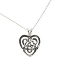 Silvermoon Sterling Silver Celtic Heart Necklace