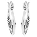Silvermoon Sterling Silver Cat Hoop Earrings