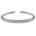 Tacori IV Sterling Silver Cubic Zirconia Hinged Cuff Bracelet