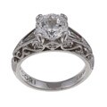 Tacori IV Sterling Silver Round-cut Cubic Zirconia Ring