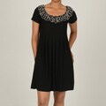 Robbie Bee Women's Black Embellished Knit Dress