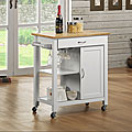 Reno Wood Top Kitchen Cart