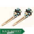 Ardent Designs Twists of Swarovski Crystal Hair Clips (Set of 2)