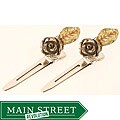 Ardent Designs Pyrite Rose Hair Clips (Set of 2)