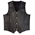 Mossi Men's Buffalo Nickel Leather Vest