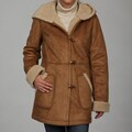 Jones New York Women's Faux-fur Hooded Toggle Coat